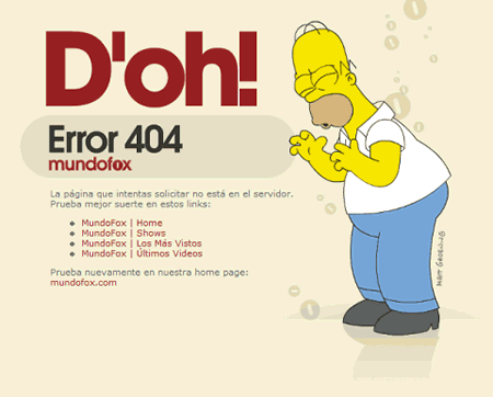 Error homer simpsons